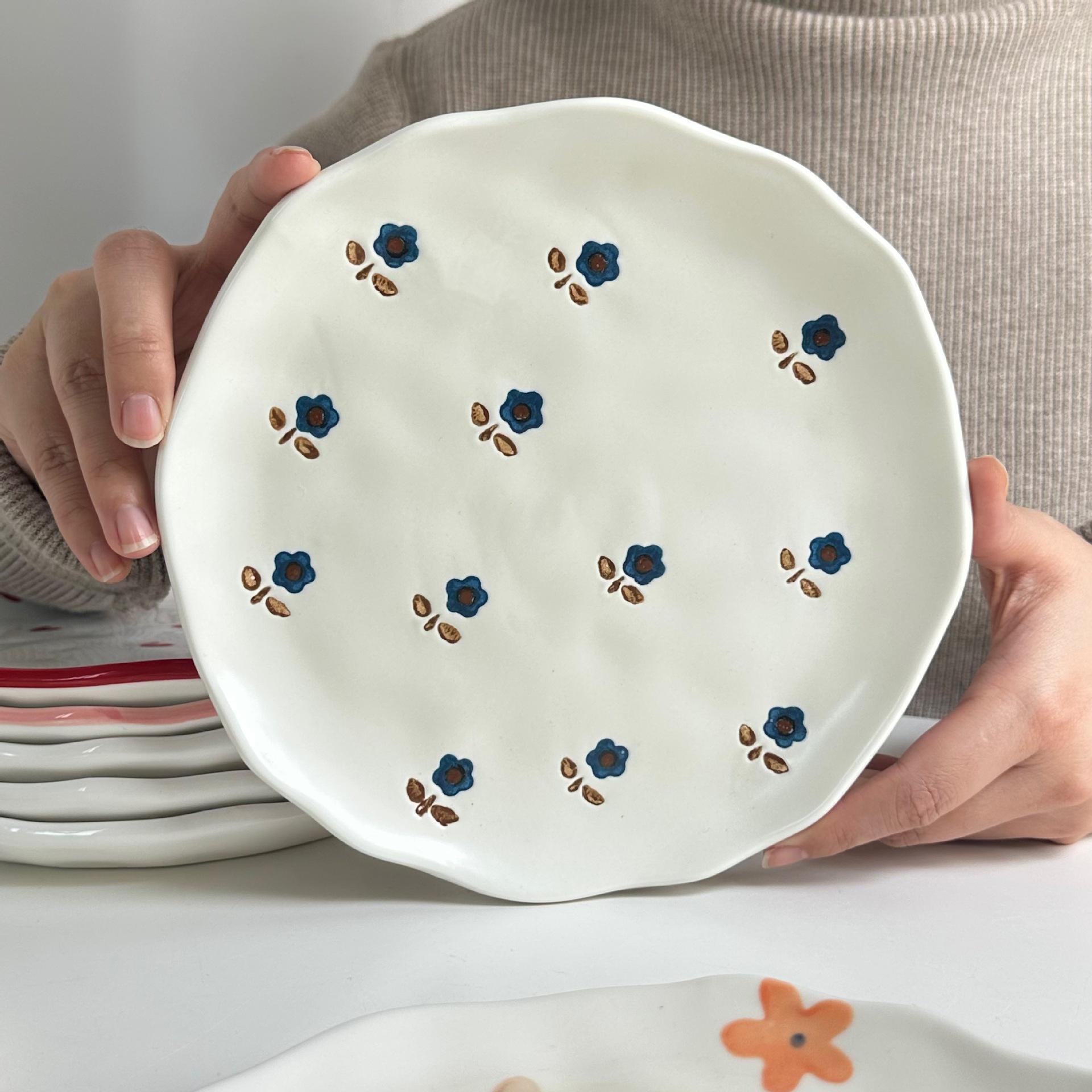 Malaxage à la main plaque de 8 pouces-mat petite orchidée un