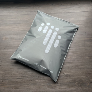 Custom Grey Zipper <b>Bags</b> with Logo Print - Matte Plastic Zip Lock <b>Bags</b> Gym Clothes <b>Bag</b> for Clothing & Retail - Product Image 3