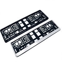 Cadre de plaque d'immatriculation automobile en plastique ABS européen de haute qualité, design creux, anti-déformation