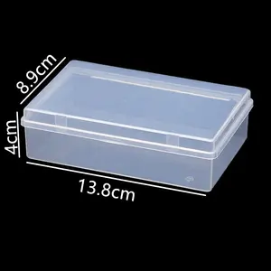 Гладкий и деликатный прямоугольный прозрачный пластиковый контейнер для хранения
