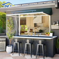 Fenêtres pliantes de cuisine en alliage d'aluminium au design moderne, à vérins à gaz, isolation thermique, fenêtres à auvent personnalisées