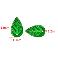 Pétalos de Cristal con Hojas Verdes y Cuentas de Cristal para Manualidades con Cuentas, Manualidades DIY, Pendientes