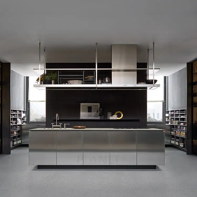 Planet – meubles de cuisine en acier inoxydable, design de luxe, ensemble de meubles, meubles de cuisine modernes