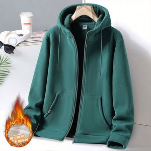 Sweat-shirts à capuche pour hommes en coton, style veste zippée, coupe ample, pour l'hiver, brodés, tendance - Product Image 5
