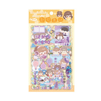 Feuille d'autocollant auto-adhésif en Pvc étanche autocollant décoratif Transparent de filles douces d'animaux de dessin animé pour Scrapbook