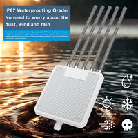 Punto de Acceso WiFi Exterior Impermeable IP67 con POE, 1000Mbps, Radio de 1KM, Puente CPE de Largo Alcance para Internet Rural ISP HW3000L