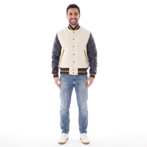 Chaqueta Bomber de Béisbol Varsity para Hombre, Personalizable con Logotipo, Cortavientos, de Secado Rápido, Transpirable, de Manga Larga, para Invierno y Otoño, Estilo Casual - Product Image 1