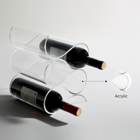 Accessoires de décoration de table de haute qualité support de casier à vin en nid d'abeille en acrylique transparent transparent pour organisateur de bureau