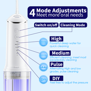 Watflosser נייד אוראלי השקה שיניים לשחילית מי flosser שיניים ניקוי מים אלחוטי עוגל מים flosser ipx7 300 מ "ל - Product Image 2