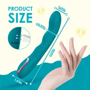 Tongkat Pijat Getar Tahan Air Elektrik 360 Derajat Berputar Vibrator Dildo Realistis Masturbator 10 Frekuensi untuk Wanita Dewasa - Product Image 4