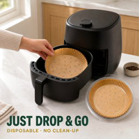 Papiers de cuisson jetables perforés et enduits de 20 cm pour friteuse à air, qualité alimentaire, pour biscuits, pain et gâteaux – Direct Usine