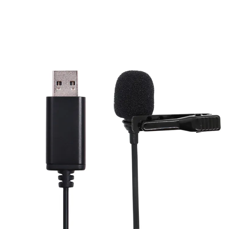 noise canceling condenser recording studio lapel lavalier usb clip microphone collar mic for computer laptop