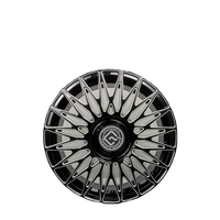 Directo de fábrica 17X7.5H/PCD 5X112 Rueda de aleación de aluminio Ranura de fresado fino Forjado Pulido Nuevo 25mm Coches de pasajeros Negro brillante