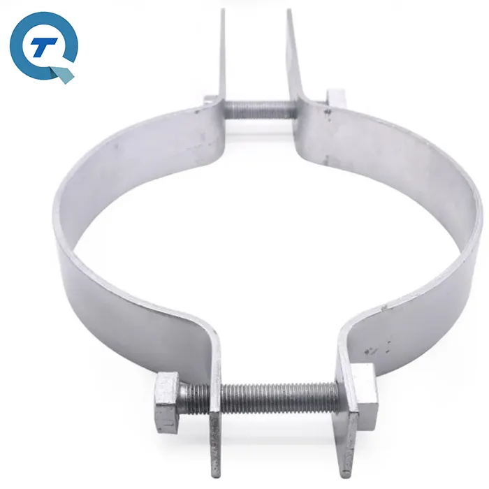 Embrace hoop with bolts nuts optical cable pole fastening clamp powerline pole cable connecting fittings