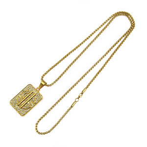 Pendentif <span class=keywords><strong>en</strong></span> forme de dollar incrusté de diamants, style tyran local, collier de marque <span class=keywords><strong>militaire</strong></span>, pendentif hip-hop cool et atmosphérique - Product Image 5