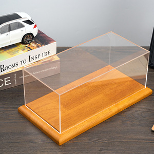 Tùy chỉnh kích thước Acrylic hiển thị trường hợp với rắn gỗ cứng cơ sở chống bụi rõ ràng nhựa hiển thị hộp giới thiệu cho Lego Mô hình xe ô tô - Product Image 4