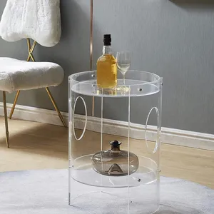 Tavolino da salotto in acrilico trasparente con design creativo,
