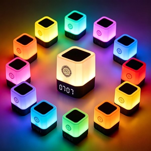 Muslim Gift for Quran Speaker App Control Colorful Touch Night Light Lamp Portable Prayer Alarm <b>Azan</b> <b>Clock</b> Player - Product Image 1