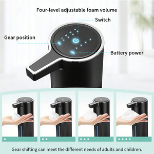 Vente flash : Distributeur de savon moussant électrique rechargeable par USB 400 ml, mains libres, sans contact, avec capteur automatique - Product Image 3