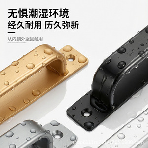 Aluminum Alloy <b>Drawer</b> Handle Bar Shape Minimalist Design Surface Installation Cabinet Door Handle Easy Installation - Product Image 3