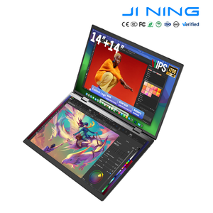 Ordinateur portable tactile 2-en-1 de 14 pouces disponible en OEM, processeur N100 Quad Core, protocole MPP2.0, stylet, Wi-Fi 6, double écran, pour entreprises, vente en gros - Product Image 1