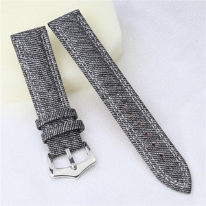 Correa de reloj Upro Premium híbrida de lona y cuero, 18mm 20mm 22mm, impermeable, de mezclilla, duradera, deportiva - Product Image 1