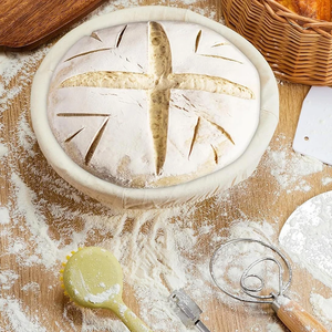 Natural Sourdough Bread Fermentation Basket <b>Set</b> Rattan Dough Fermentation <b>Set</b> Baking Mixer Scraper Home Baking Utility Tools - Product Image 2