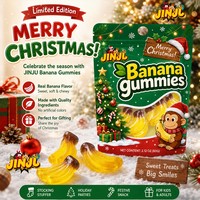 2026 Nieuwe Kerst Limited Edition Zachte Kauwgommetjes met Banaan, 50% Sappige Vulling, Perfect voor het Vullen van Kerstcadeaus voor Kinderen