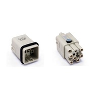 Connecteur robuste SMICO HQ-012/0-MC, prise et prise de courant industrielle étanche pour l'aviation