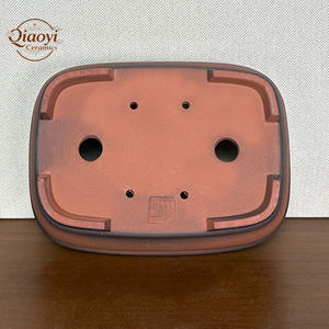 Pot à fleurs en porcelaine rectangulaire violet vintage durable, cuite au bois, avec trou de drainage pour jardin, centre commercial, écologique - Product Image 5