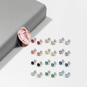 Xincocus orecchini caldi di colore misto orecchini orecchini a bottone elica Piercing alla moda Tragus cartilagine gioielli <span class=keywords><strong>per</strong></span> il corpo da donna - Product Image 2