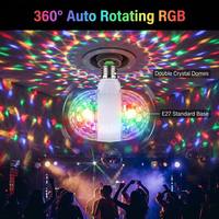 Lampe à ampoule LED à double tête RGB à rotation automatique avec effet cristal pour éclairage DJ/disco/scène