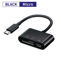 Adaptador de lector de tarjetas USB 3,1, 3 en 1, 3 en 1, OTG para PC/teléfono móvil, compatible con tarjetas SD/TF/XD/CF/SM, instalación externa