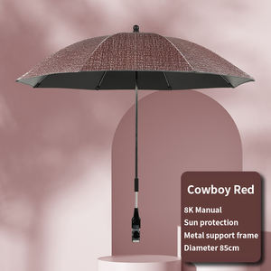 Parasol universel réglable et léger à clipser pour poussette, en nylon 210T, 8 baleines, protection soleil et pluie - Product Image 6