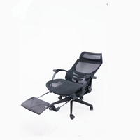 Chaise de bureau ergonomique moderne, réglable en hauteur, dossier haut en mousse, support lombaire, base en aluminium, accoudoirs réglables en tissu