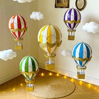 Modèle de montgolfière vintage en métal, ornement de bureau, cadeau décoratif pour la maison et le bureau, vente en gros personnalisée pour les hôtels