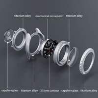 Montre de plongée à l'hélium 1000M, boîtier en titane DLC, mouvement automatique Miyota 82S0, bracelet FKM, montre de plongée professionnelle pour hommes, pour la plongée en eau libre