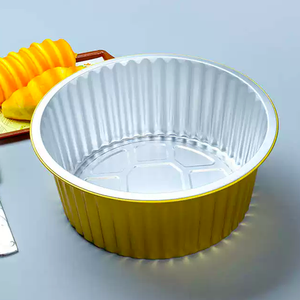 Bán Buôn Giá Tốt Thân Thiện Với Môi Dùng Một Lần Nhôm Lá Bánh Pan Nướng Container Lá Nắp Thực Phẩm Cấp Nhà Hàng Phục Vụ - Product Image 1