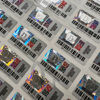 Autocollants de sécurité holographiques personnalisés avec logo privé, imperméables, adhésifs, publicitaires, avec code QR