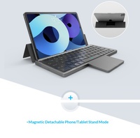 Clavier sans fil OEM/ODM d'usine avec étui en cuir PU et pavé tactile intégré pour tablette et ordinateur portable - Conception compacte et portable