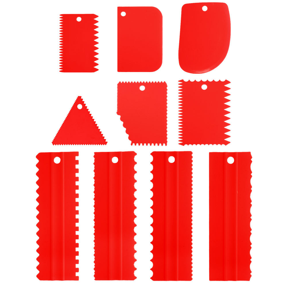 Ensemble rouge épais de 10 pièces