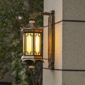 Outdoor Waterproof Marble Chinese Square Courtyard Corridor Scape Community Hotel Wall Lamp PC Body LED <b>Light</b> Source Cylinder - Product Image 6