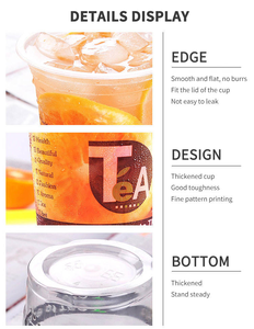Vasos Desechables Transparentes <span class=keywords><strong>de</strong></span> Plástico PP PET con Tapa para Boba, <span class=keywords><strong>de</strong></span> 8, 12, 16, 20 y 24 oz, con Logotipo Personalizado Impreso, Venta al Por Mayor <span class=keywords><strong>de</strong></span> Fábrica - Product Image 5