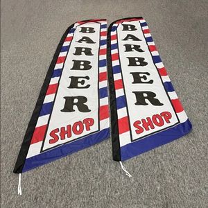 Asta de aluminio de doble cara personalizada, pancarta de peluquero personalizada para publicidad comercial, técnicas de impresión digital - Product Image 2