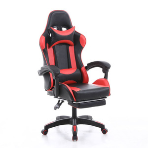 <span class=keywords><strong>Chaise</strong></span> de jeu de bureau ergonomique pivotante en cuir Pu de haute qualité avec repose-pieds - Product Image 2