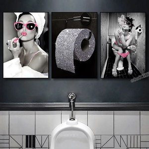 Audrey Hepburn – impressions sur toile murales, motif de lettres classiques, décoration pour la maison, l'hôtel, le bar, les toilettes, <span class=keywords><strong>affiche</strong></span> de mode pour femme, pour salle de bain - Product Image 1