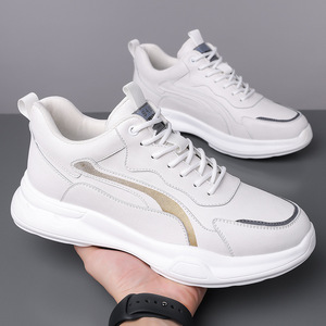 Men's Casual Loafers Soft Leather Low <b>Heel</b> Rubber Sole Fashionable Driving Shoes Leisure Wearable Comfortable Slip On Shoes - Product Image 3