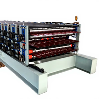 Machine de formage à froid pour tôles de toiture en zinc IBR et ondulées, machine de fabrication de panneaux de toiture R à double couche