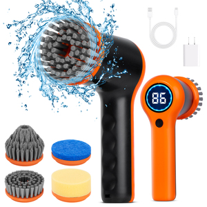 5 Replaceable Heads Household Electric for Spin Scrubber Handheld <b>Cleaning</b> <b>Brush</b> for Dishwashing PP Magic <b>Brush</b> Plastic Material - Product Image 2