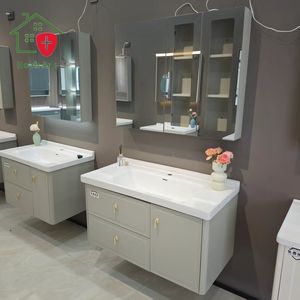 Mueble de Baño Moderno de Madera Contrachapada, Resistente al Agua, Ecológico, con Acabado Lacado, de Pared, de Alta Calidad y Bajo Precio, Certificado por CE, Directo de Fábrica - Product Image 4